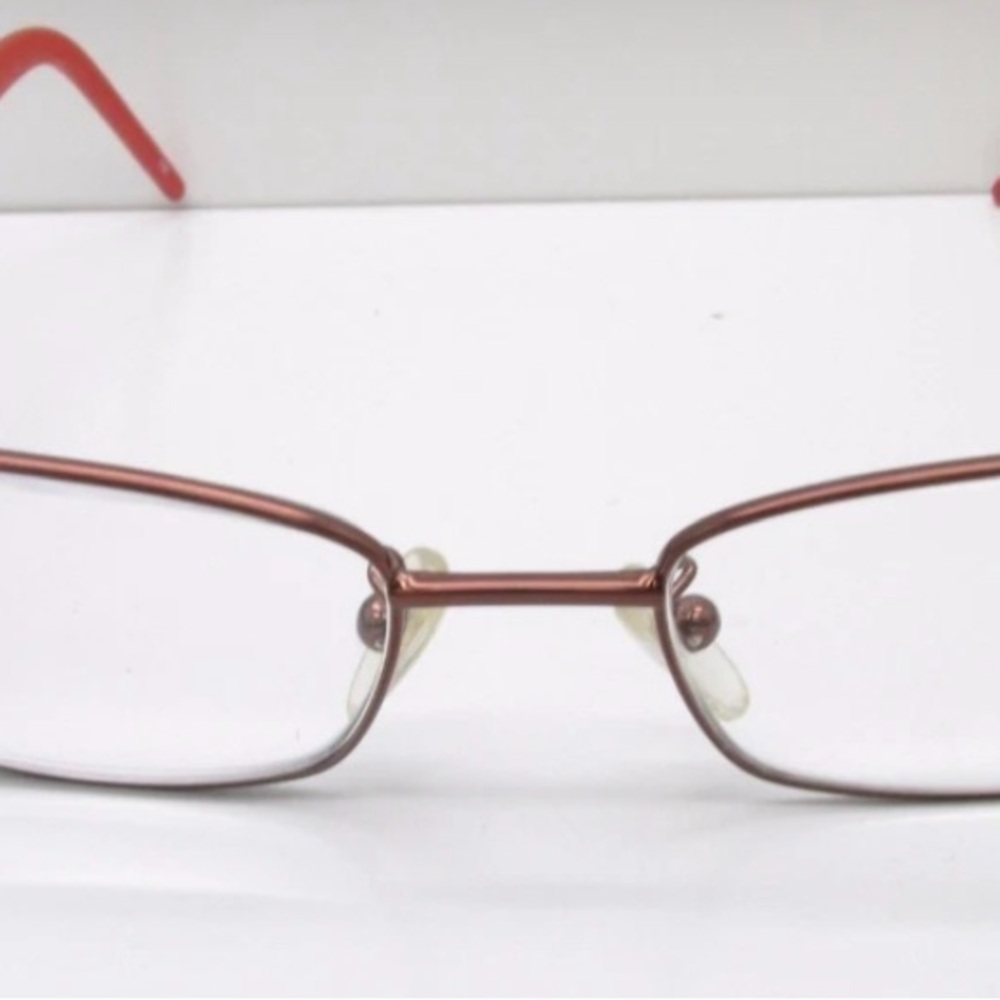Fendi Orange And Bronze Rectangular Eyeglasses - image 7